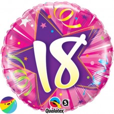 Folija balon - 18 zvezda roza Folija balon - 18 zvezda roza